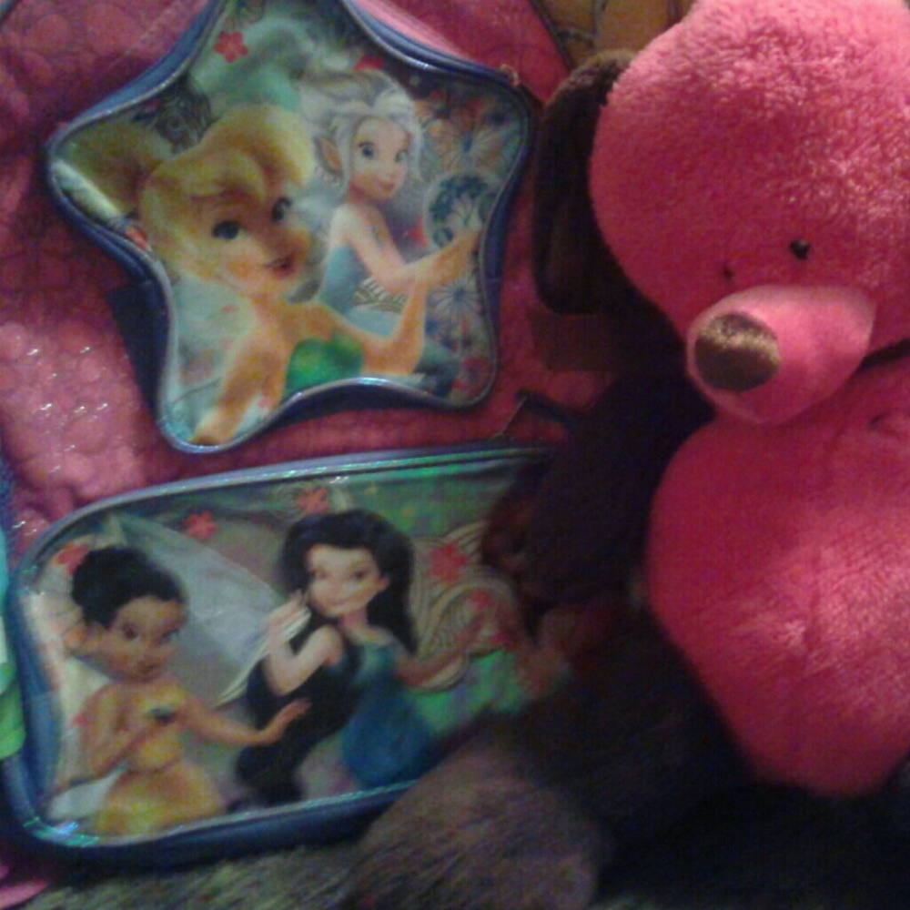 Disney fairies back pack and stuffed friend